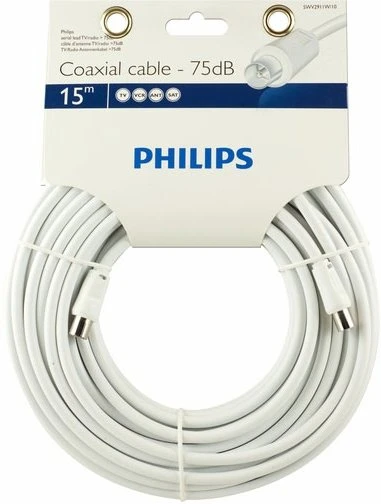 Philips Koaxial Antennenkabel 15m weiß
