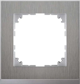 Merten M-Pure Rahmen 1fach, Edelstahl/aluminium