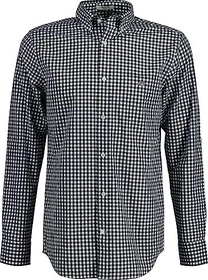 Gant Regular Fit Classic Gingham Popeline Hemd langarm schwarz (Herren)