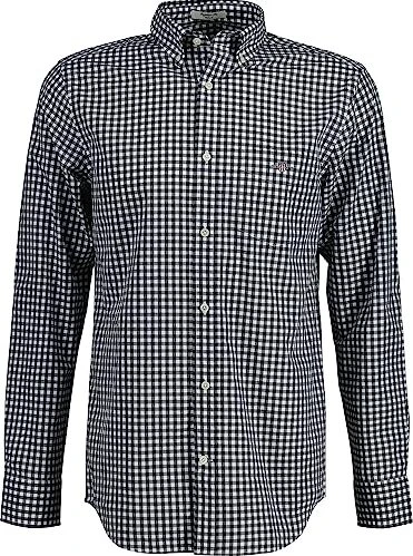 Gant Regular Fit Classic Gingham Popeline Hemd langarm schwarz (Herren)