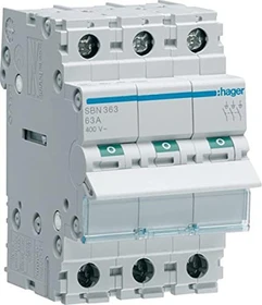 Hager Ausschalter 63A 3 Schließer 400V AC 3PLE
