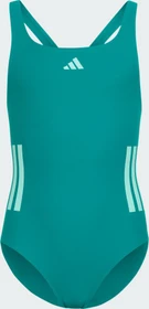 adidas 3-Streifen C-Back Badeanzug equipment green/clear mint (Junior)