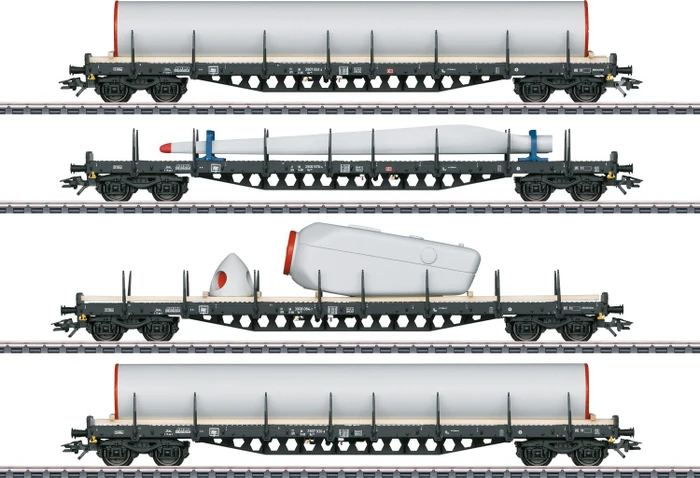 Märklin - Spur H0 Güterwagenset - Rungenwagen-Set Windkraft