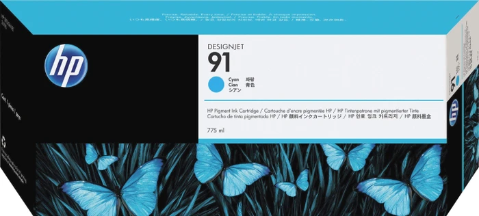 HP Tinte Nr. 91 C9467A Cyan, 775 ml Image