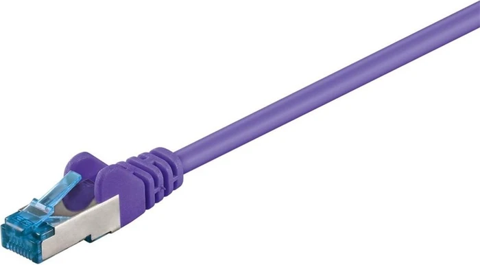 goobay Patchkabel, Cat6a, S/FTP, RJ-45/RJ-45, 0.25m, violett