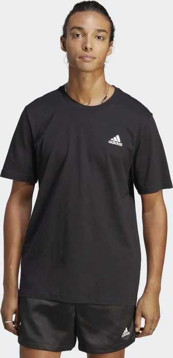 adidas Essentials Single Jersey Embroidered Small Logo T-Shirt kurzarm schwarz (Herren)