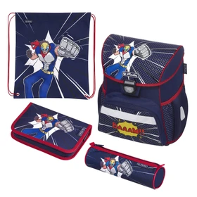 Herlitz Loop Plus Comic Hero Schultaschen-Set, 4-tlg.