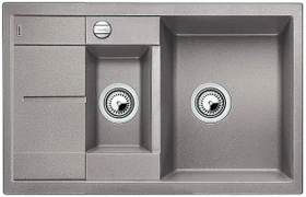 Blanco Metra 6 S Compact Einbau Becken reversibel mit Ablauffernbedienung alumetallic