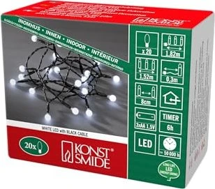 Konstsmide Lichterkette LED 20x tageslichtweiß