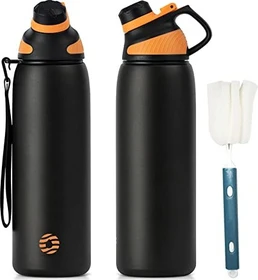 FJbottle Magnetische Isolierflasche 1l schwarz
