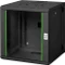 Digitus Professional Unique Serie Wandschrank 12HE, zweiteilig, schwenkbar, Sicherheitsglastür, IP2X, schwarz, 600mm tief Vorschaubild