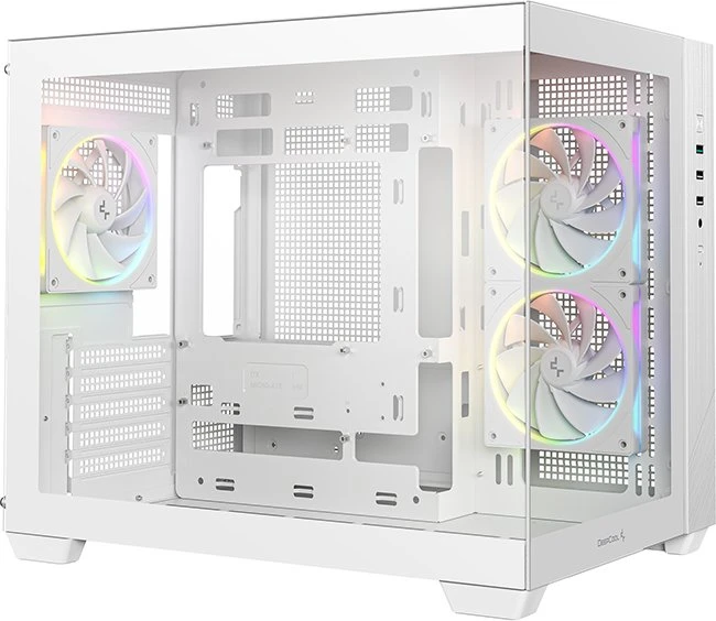 DeepCool CG330 3F, weiß, Glasfenster