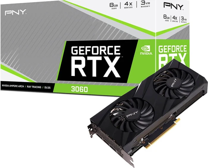 PNY GeForce RTX 3060 Verto Dual Fan, 8GB GDDR6, HDMI, 3x DP