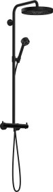 Hansgrohe AXOR One Showerpipe mit Thermostat und Kopfbrause 280 1jet mattschwarz