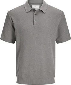 Jack & Jones Cooper Knit Poloshirt kurzarm steeple grey (Herren)