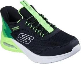 Skechers Microspec Max Brisk textile black/snythetic/lime trim (Junior)