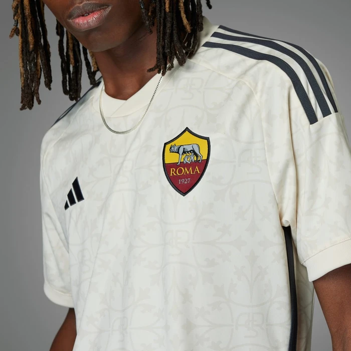adidas AS Rom 2023/2024 Auswärtstrikot ecru tint (Herren)