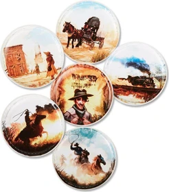 Ergobag Klettie-Set Cowboys glänzend, 6-tlg.