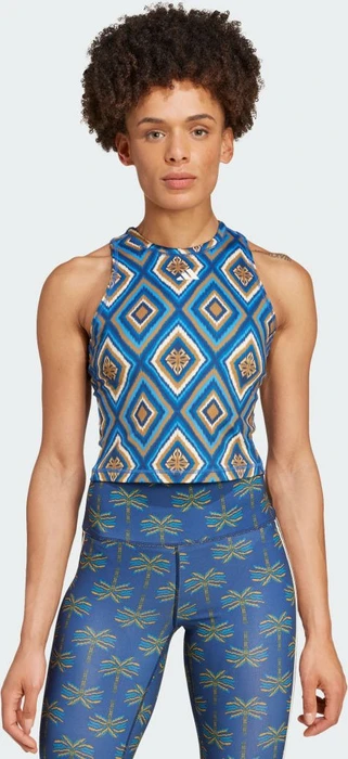 adidas x FARM Rio Trainingstop Crop-Top night indigo/dark marine/cream white (Damen)