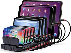 Lindy 96W 10 Port USB-Ladestation schwarz