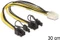 DeLOCK 6-Pin PCIe zu 2x 8-Pin PCIe Adapter 30cm Vorschaubild