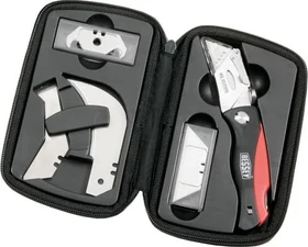 Bessey DBKPH-EU Mini-Klappmesser mit Kunststoffgriff, beidhändig, 160mm, schwarz/rot