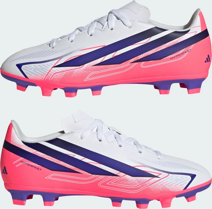 adidas F50 Hyperfast Club FG/MG cloud white/solar purple/solar turbo (Junior)