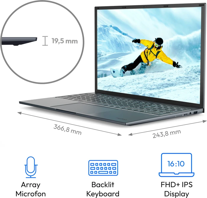 Medion Akoya E16433, Core i3-1215U, 8GB RAM, 512GB SSD, DE
