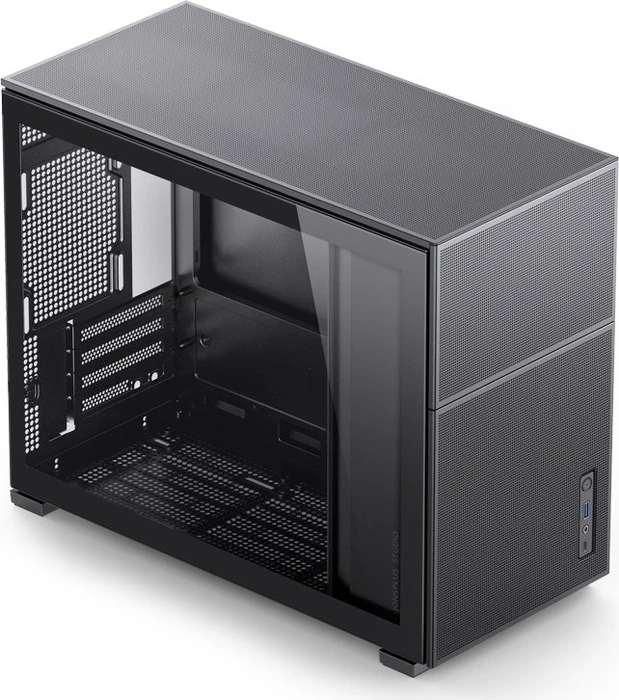 Jonsbo D31 Mesh Black, schwarz, Glasfenster