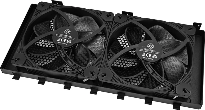 SilverStone RAC45-280MK, 280mm Radiator Montageset, für SilverStone RM45-360 / RM600 / RM61-312, schwarz, schwarz