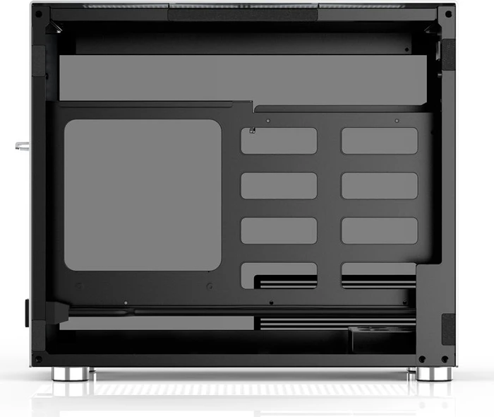 Jonsbo V10, silber, Glasfenster, Mini-ITX