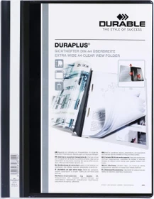 Durable Duraplus Schnellhefter, A4, schwarz/transparent