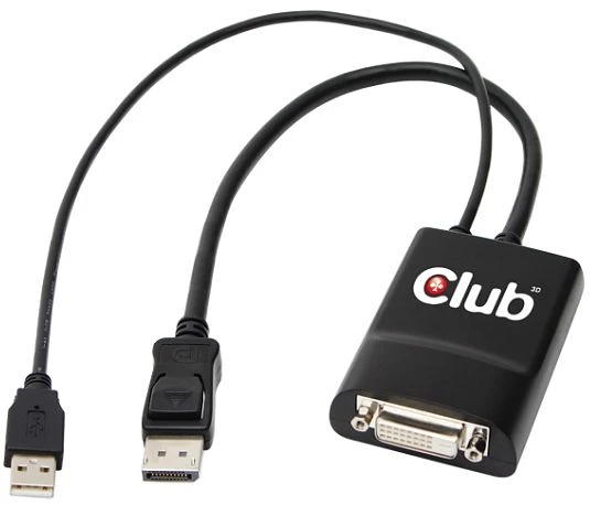 Club 3D aktiver DisplayPort/Dual-Link DVI Adapter 330MHz