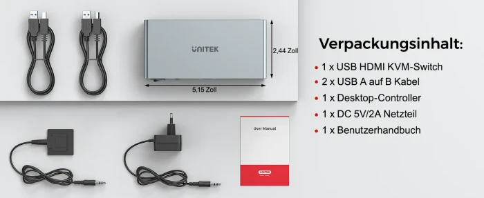 Unitek KVM-Switch V1312