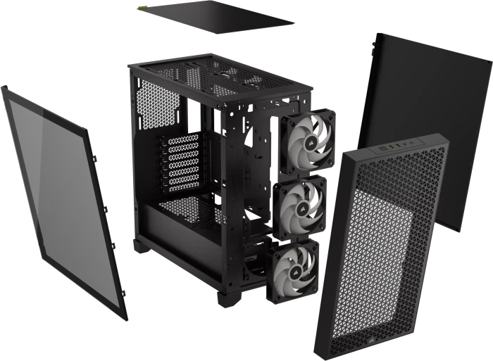 Corsair 3000D RGB Airflow, schwarz, Glasfenster