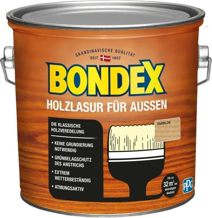 Bondex Holzlasur außen farblos, 2.5l