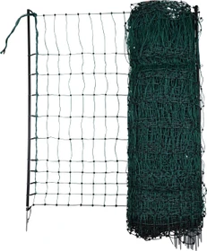 Kerbl Geflügelnetz nicht elektrifizierbar, Einzelspitze, 50m, grün