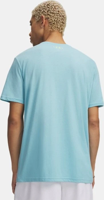 Under Armour Foundation Funktionsshirt kurzarm blue haze/lumos lime/white (Herren)