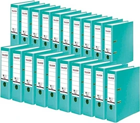 Falken Recycolor Ordner 2-Ring, 80mm, A4, türkis, 20er-Pack