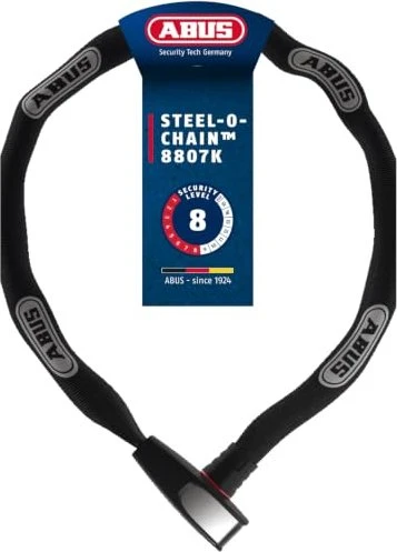 ABUS Steel-O-Chain 8807K/85 Kettenschloss, Schlüssel schwarz