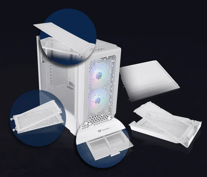 Thermaltake Ceres 330 TG ARGB Snow, weiß, Glasfenster