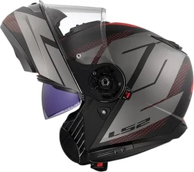 LS2 FF908 Strobe II Code matt schwarz/grau/rot
