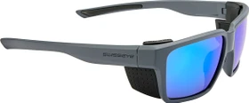 Swiss Eye Peak grey matt-black/smoke polarized blue revo