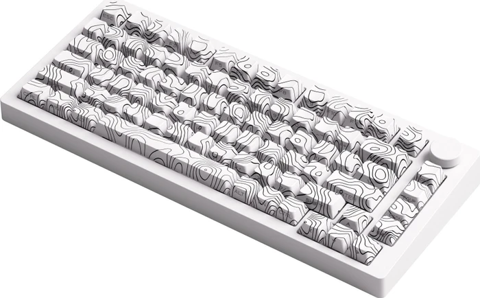 Akko Monsgeek M1 V5 Contour Lines, weiß, LEDs RGB, hot-swap, V3 Piano Pro, USB/Bluetooth, US