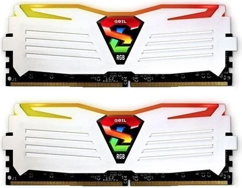 GeIL Super Luce RGB weiß UDIMM 16GB Kit, DDR4-2400, CL17-17-17-39
