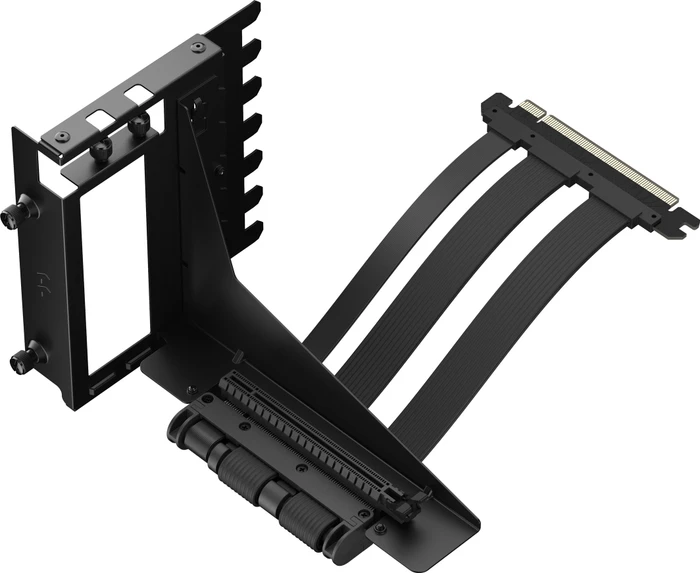Fractal Design Flex 2 Riser Card Cable, mit vertikaler Grafikkarten-Halterung, gewinkelt, PCIe 4.0, 195mm, schwarz