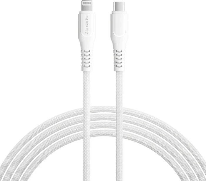 4smarts USB-C auf Lightning Kabel RapidCord PD 30W 1.5m weiß