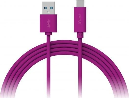 XLayer Colour Line USB-A/USB-C 1.0m violett