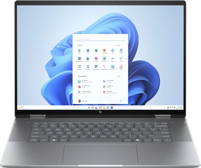 HP Envy x360 16-ad0654ng, Meteor Silver, Ryzen 5 8640HS, 16GB RAM, 512GB SSD, DE