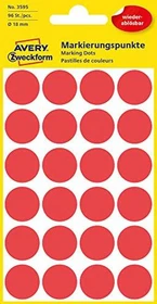 Avery-Zweckform Markierungspunkte ablösbar 18mm rot